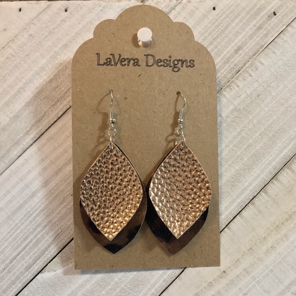 Faux Leather Earrings - Picture 2 of 3